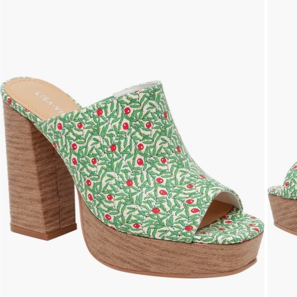 Lisa Vicky Joy 2 Platform Heeled Sandal Wild Flower White Blue Pink Yellow - Picture 3 of 6